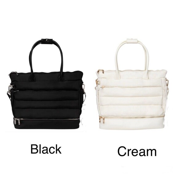 iPack Puffy Fashion Tote Luggage Bag For Travel with Adjustable Strap - Picture 1 of 16